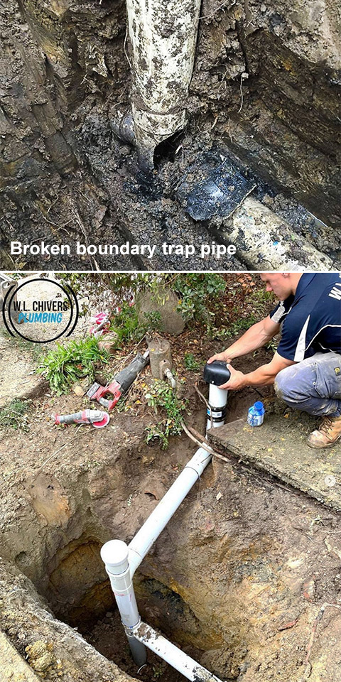 A boundary trap replacement in progress
